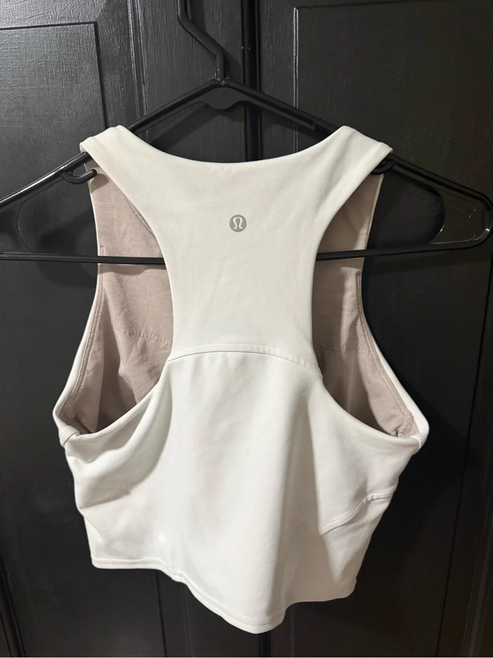 lululemon athletica Cream Racerback Sports Bra with Contrast Lining